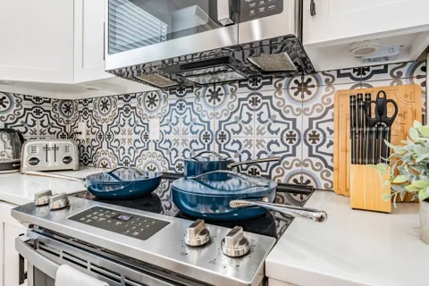 Kitchen with stainless appliances